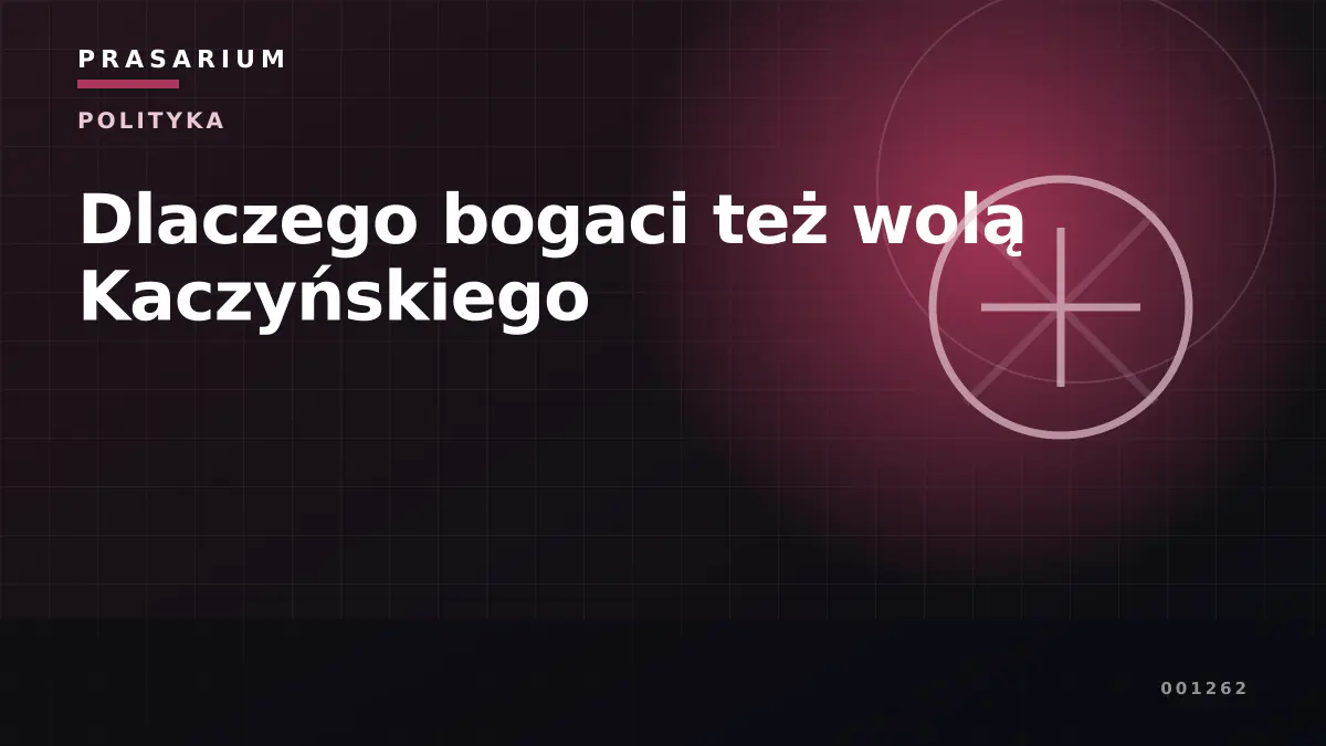 Dlaczego bogaci też wolą Kaczyńskiego