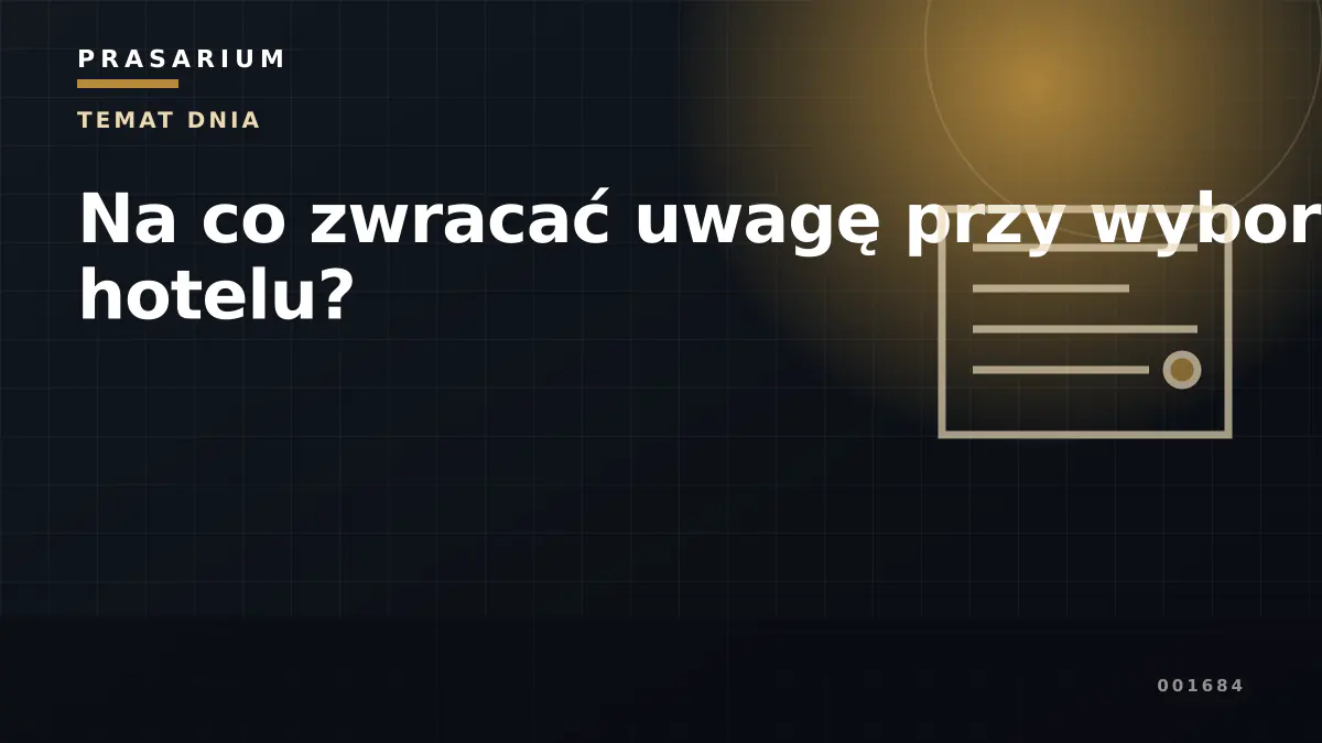 Na co zwracać uwagę przy wyborze hotelu?