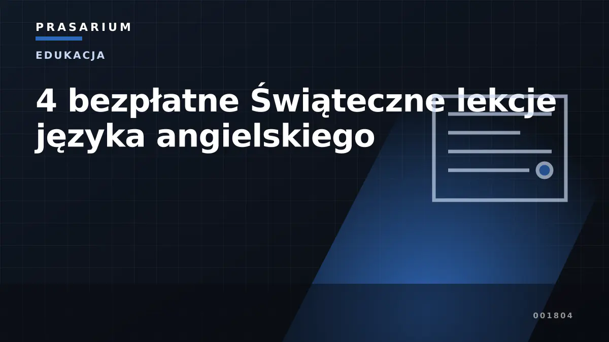 4 bezpłatne Świąteczne lekcje języka angielskiego