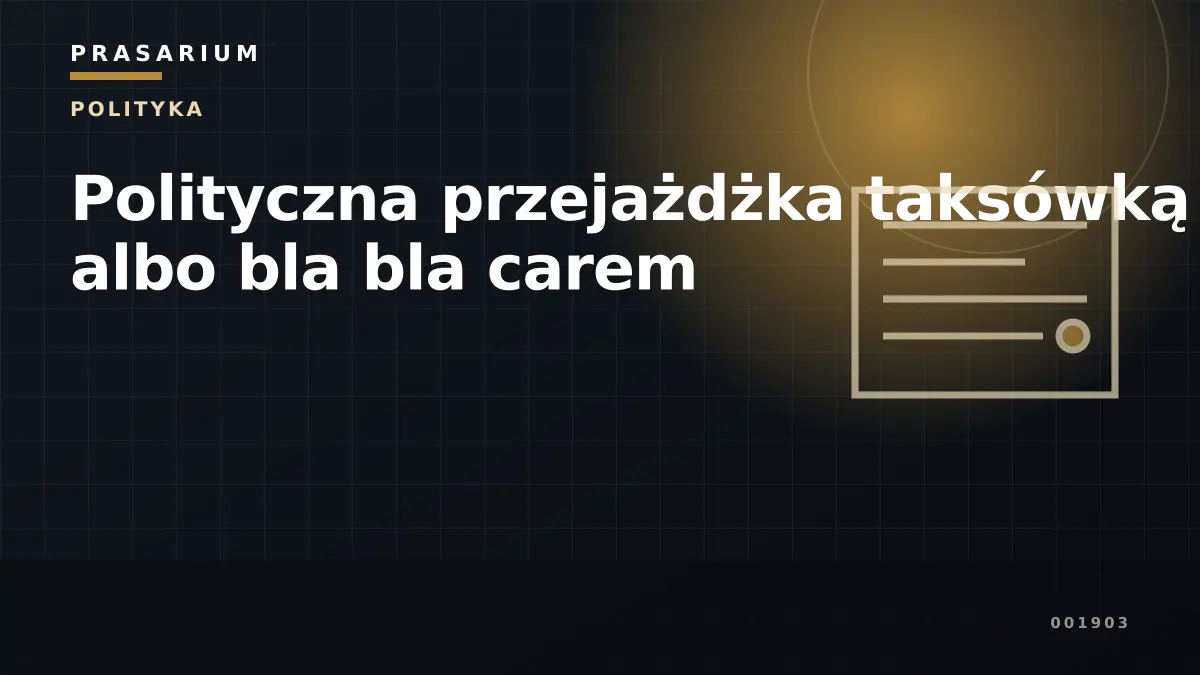 Polityczna przejażdżka taksówką albo bla bla carem