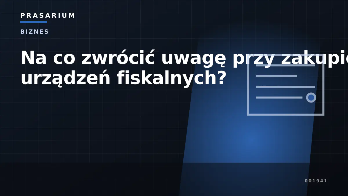 Na co zwrócić uwagę przy zakupie urządzeń fiskalnych?