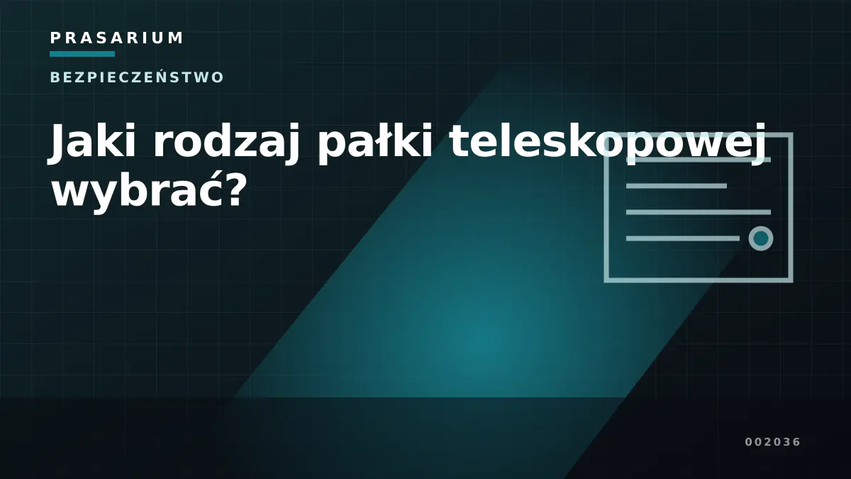 Jaki rodzaj pałki teleskopowej wybrać?