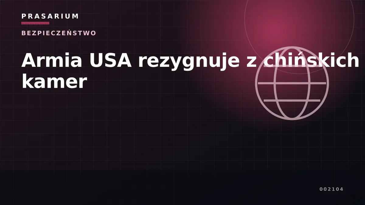Armia USA rezygnuje z chińskich kamer