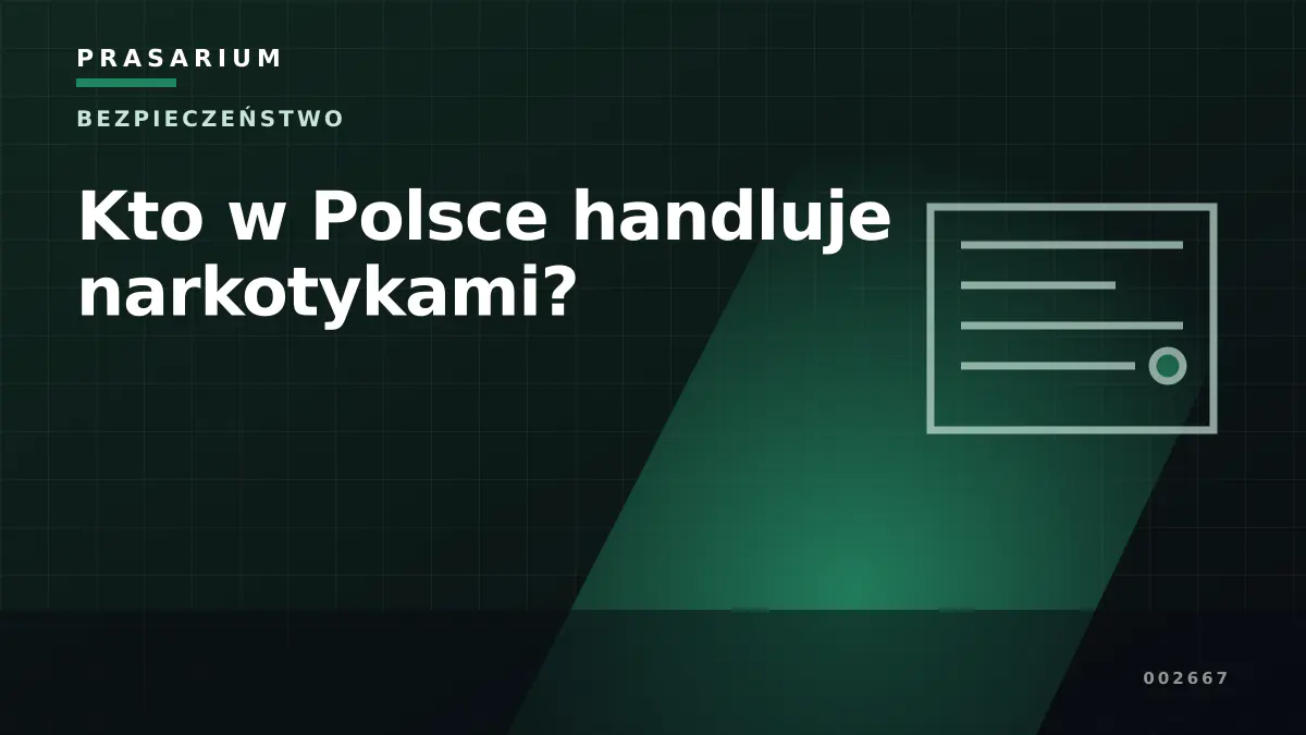 Kto w Polsce handluje narkotykami?