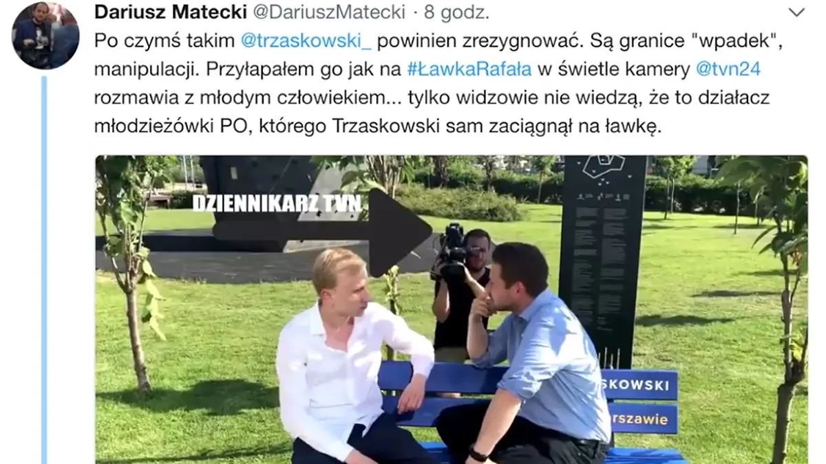 Ławka Trzaskowskiego – czyli jak się ustawia “wyborców”