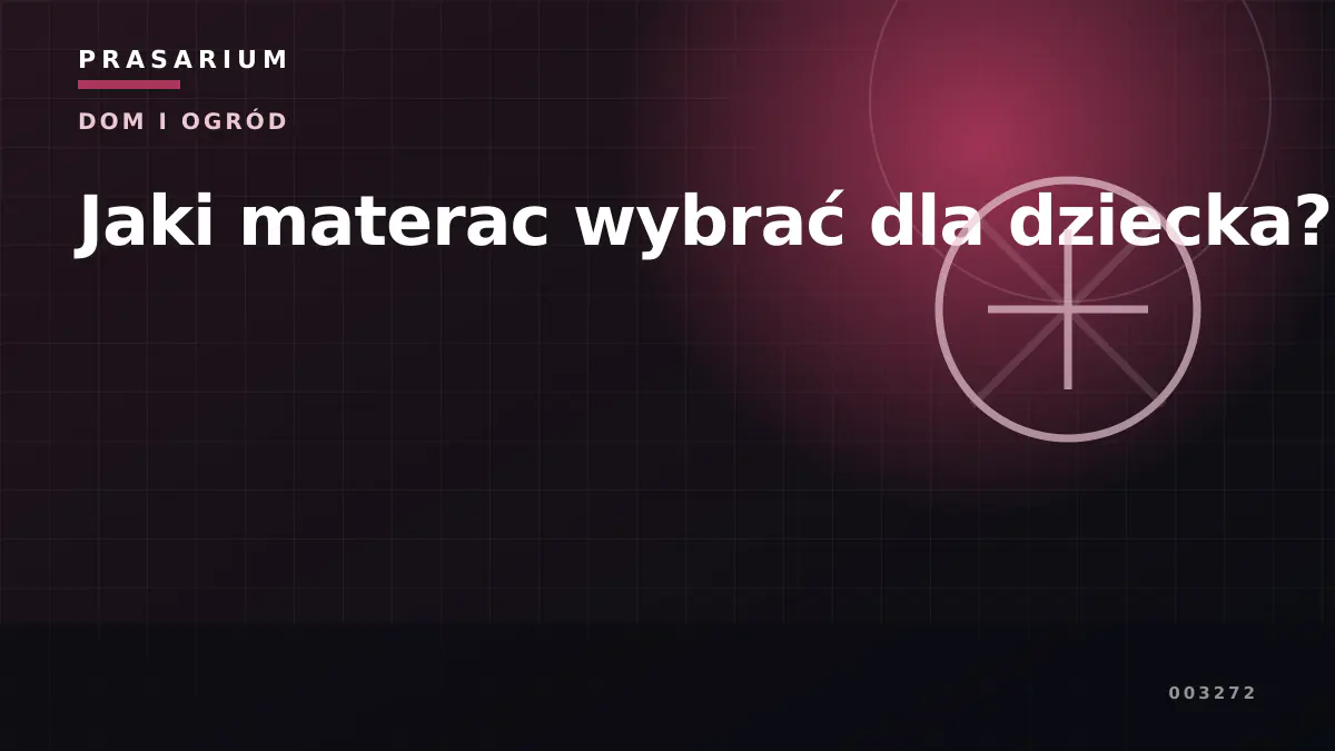 Jaki materac wybrać dla dziecka?
