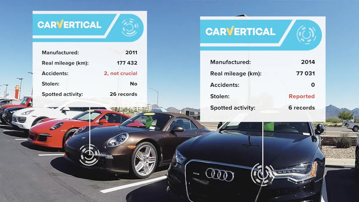 Co zawiera raport historii auta ze strony CarVertical?