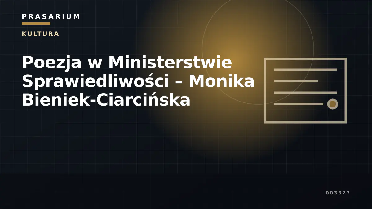Poezja w Ministerstwie Sprawiedliwości – Monika Bieniek-Ciarcińska