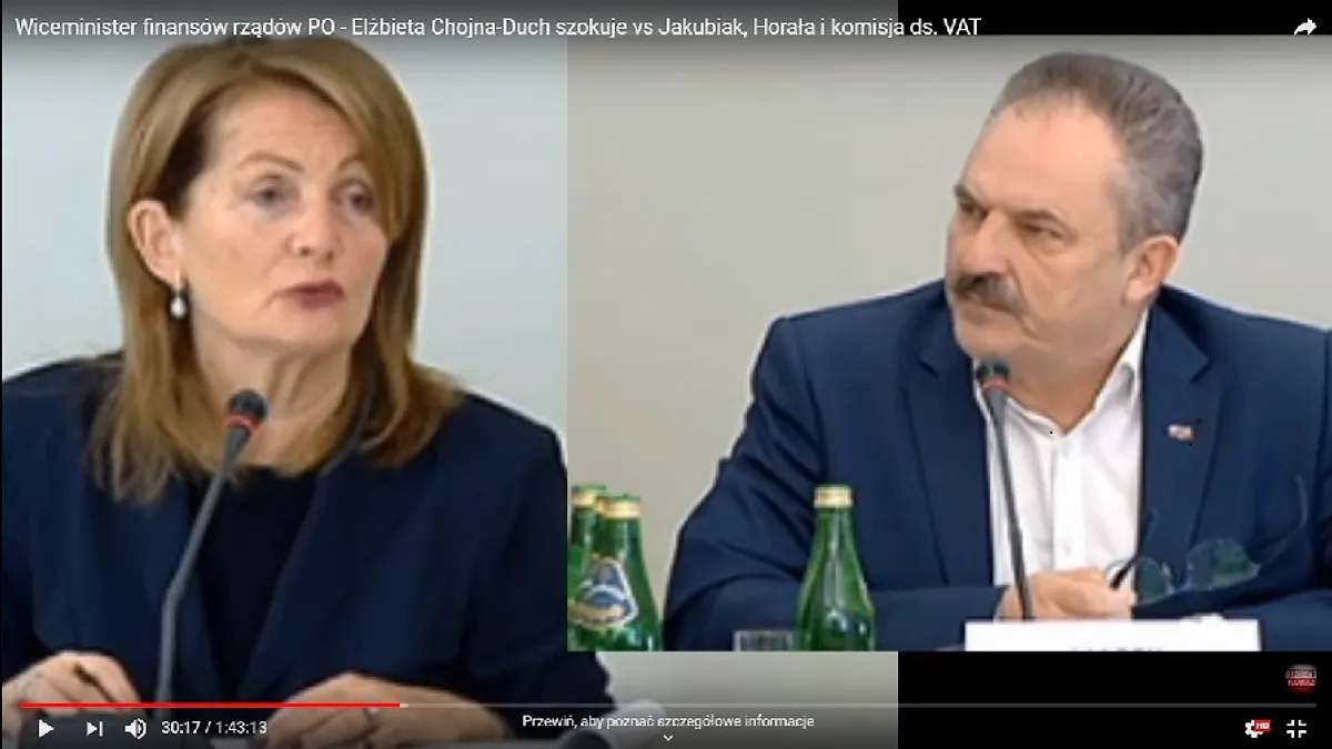 Była wiceminister MF Chojna-Duch zeznawała przed komisją ds VAT