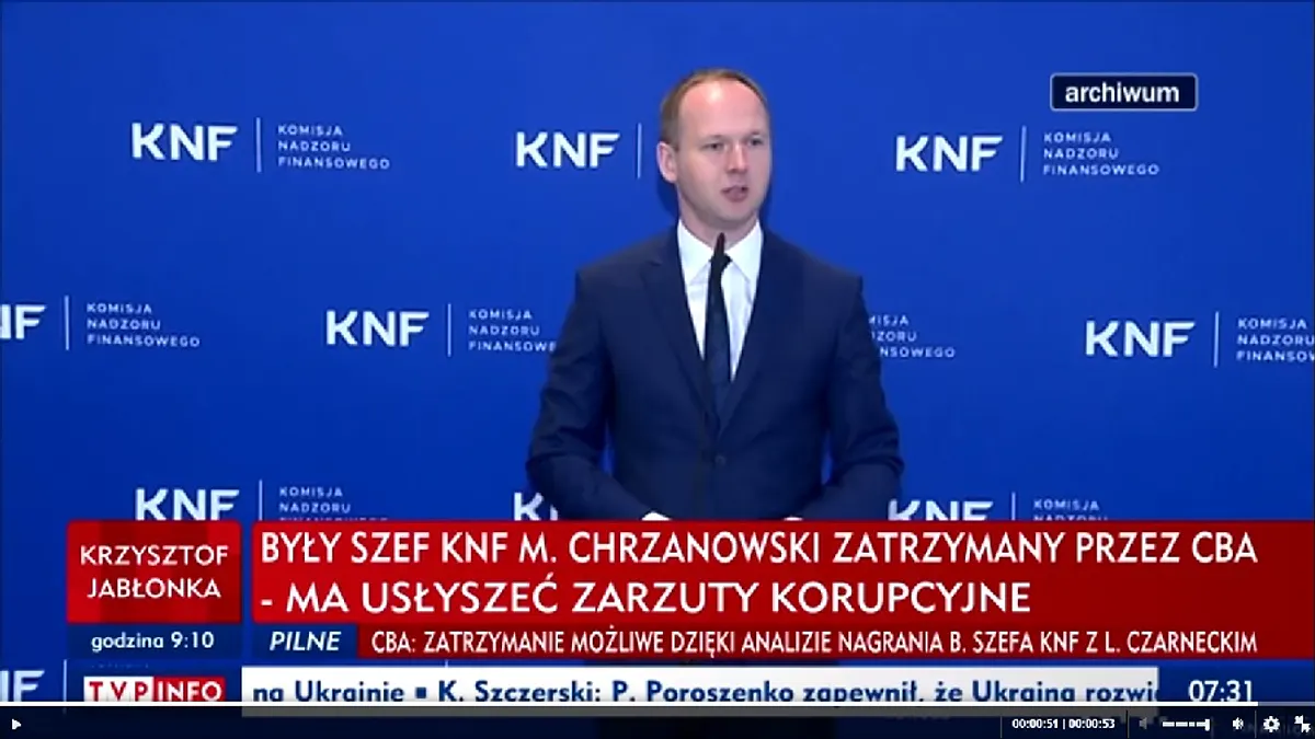 CBA zatrzymuje Marka Chrzanowskiego, byłego szefa KNF