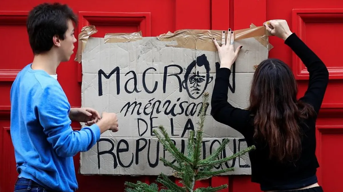 „Macron nie szanuje Republiki”. Protesty licealistów we Francji.