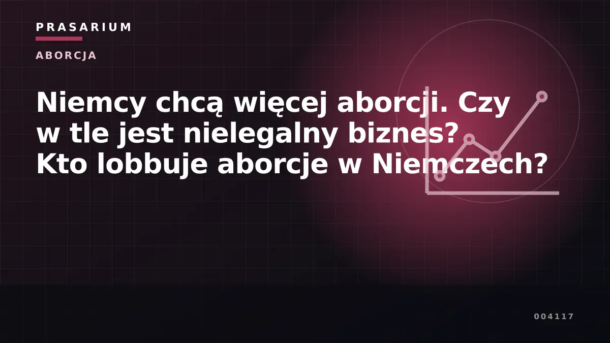 Niemcy chcą więcej aborcji. Czy w tle jest nielegalny biznes? Kto lobbuje aborcje w Niemczech?