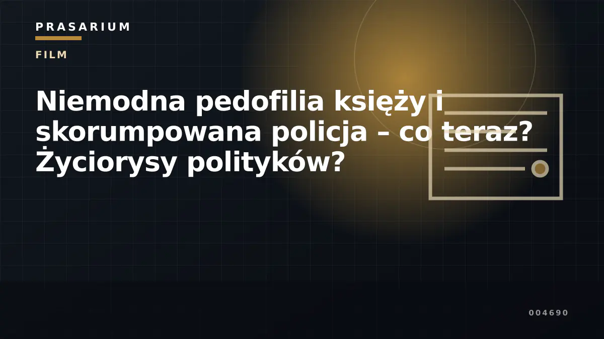 Niemodna pedofilia księży i skorumpowana policja – co teraz? Życiorysy polityków?