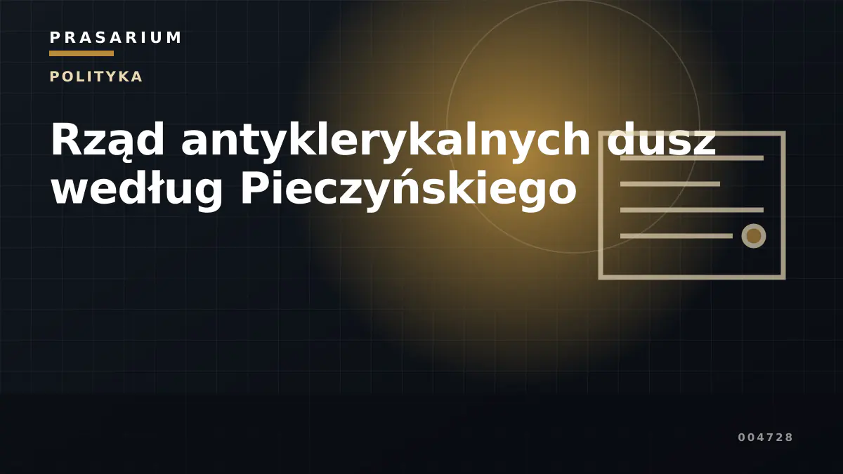 Rząd antyklerykalnych dusz według Pieczyńskiego