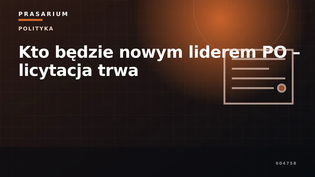 Kto będzie nowym liderem PO – licytacja trwa
