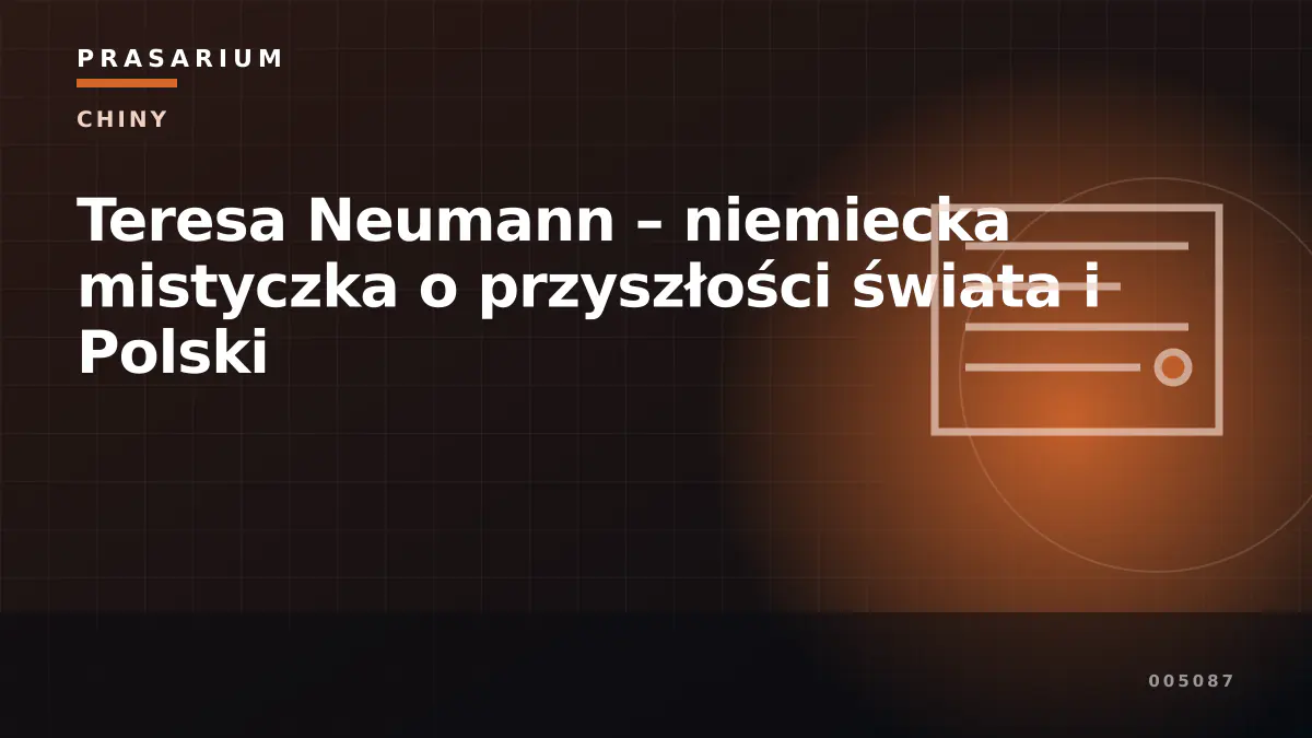 Teresa Neumann – niemiecka mistyczka o przyszłości świata i Polski