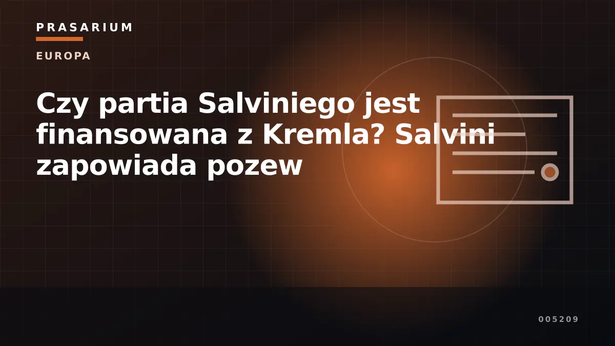 Czy partia Salviniego jest finansowana z Kremla? Salvini zapowiada pozew