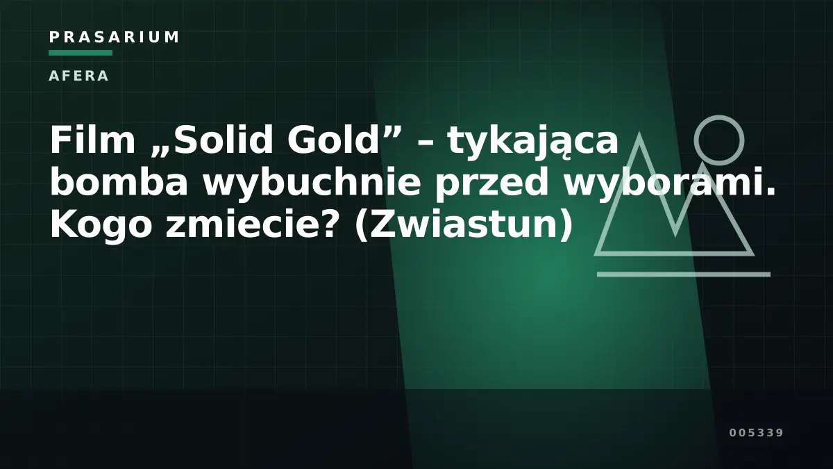Film „Solid Gold” – tykająca bomba wybuchnie przed wyborami. Kogo zmiecie? (Zwiastun)