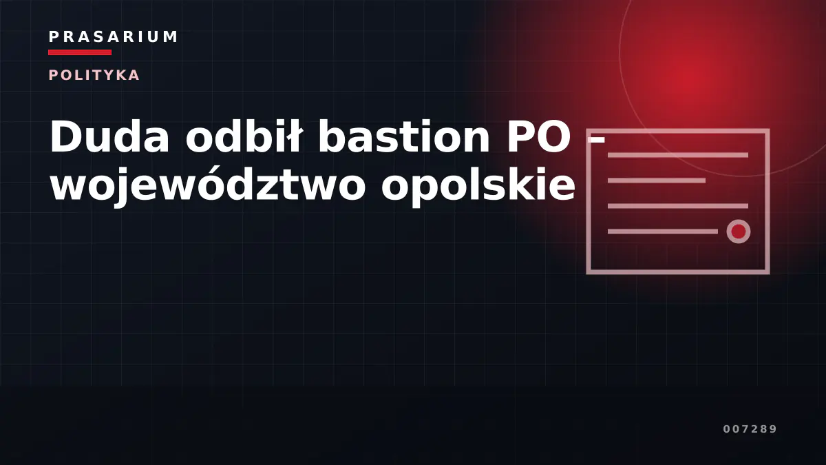 Duda odbił bastion PO – województwo opolskie