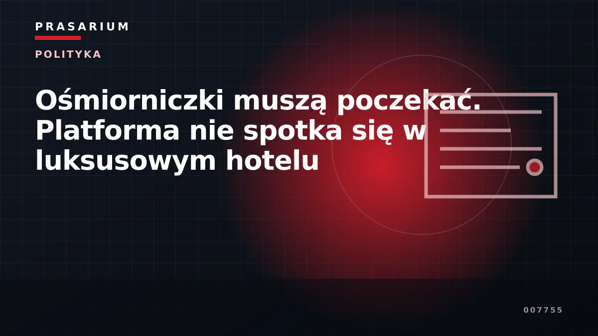 Ośmiorniczki muszą poczekać. Platforma nie spotka się w luksusowym hotelu