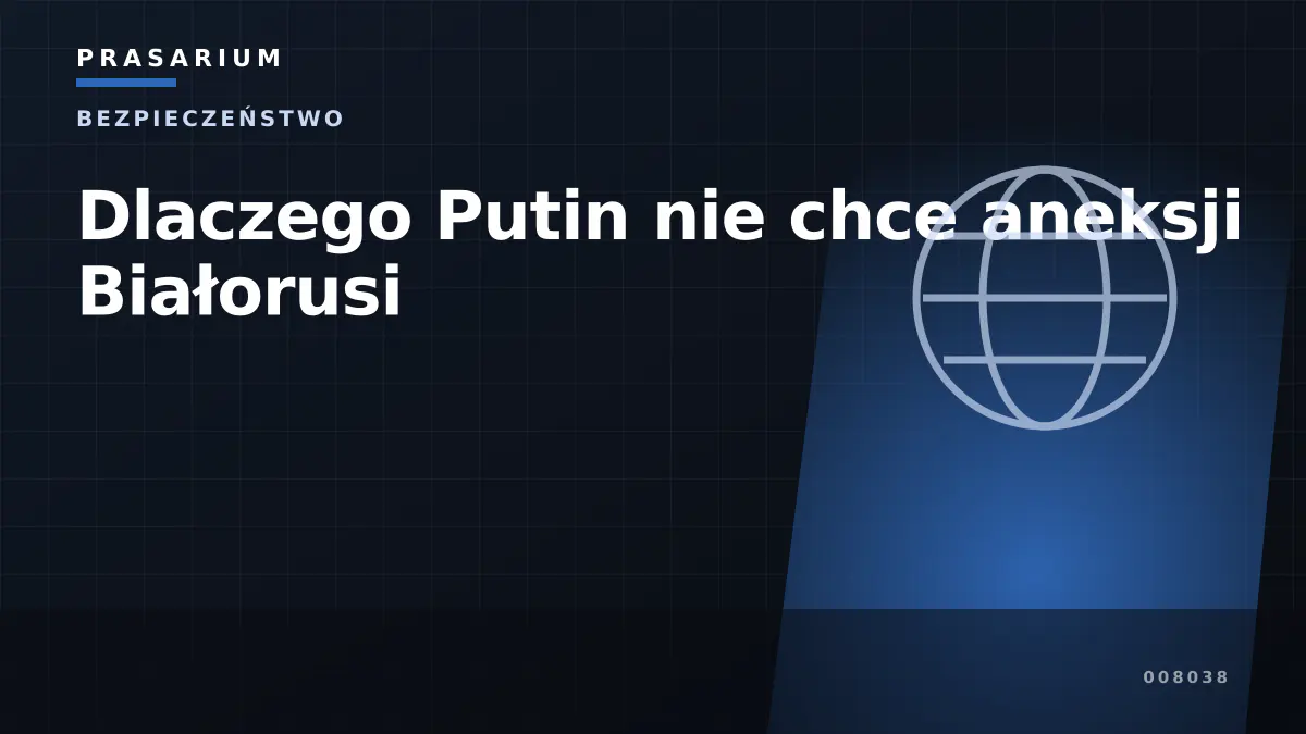 Dlaczego Putin nie chce aneksji Białorusi