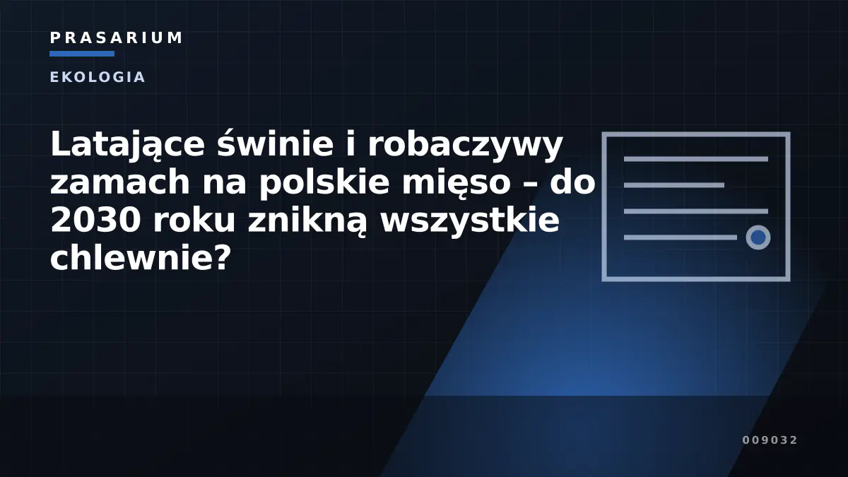 Latające świnie i robaczywy zamach na polskie mięso – do 2030 roku znikną wszystkie chlewnie?