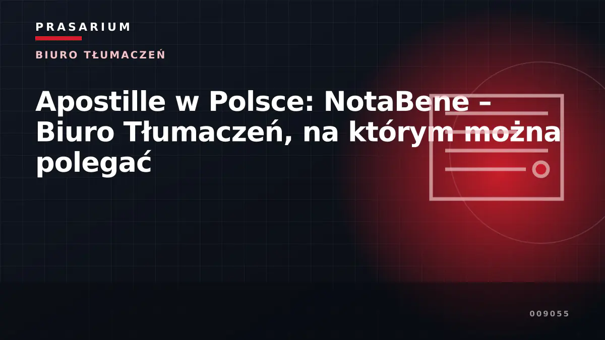 Apostille w Polsce: NotaBene – Biuro Tłumaczeń, na którym można polegać