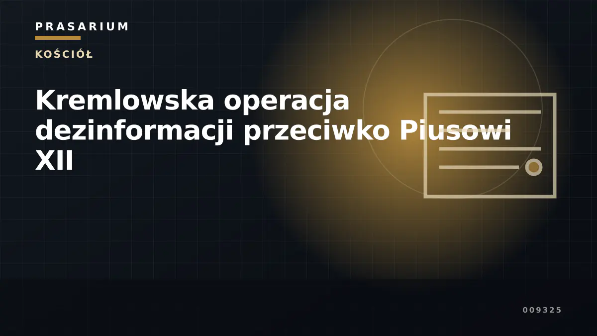 Kremlowska operacja dezinformacji przeciwko Piusowi XII