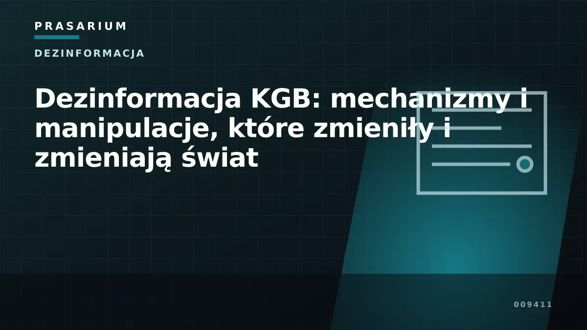 Dezinformacja KGB: mechanizmy i manipulacje, które zmieniły i zmieniają świat