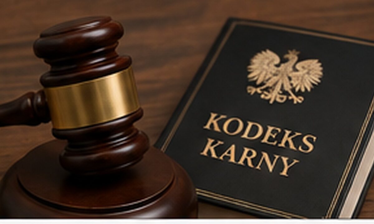 Młotek sędziowski i kodeks - ilustracja do projektu zmian karnych