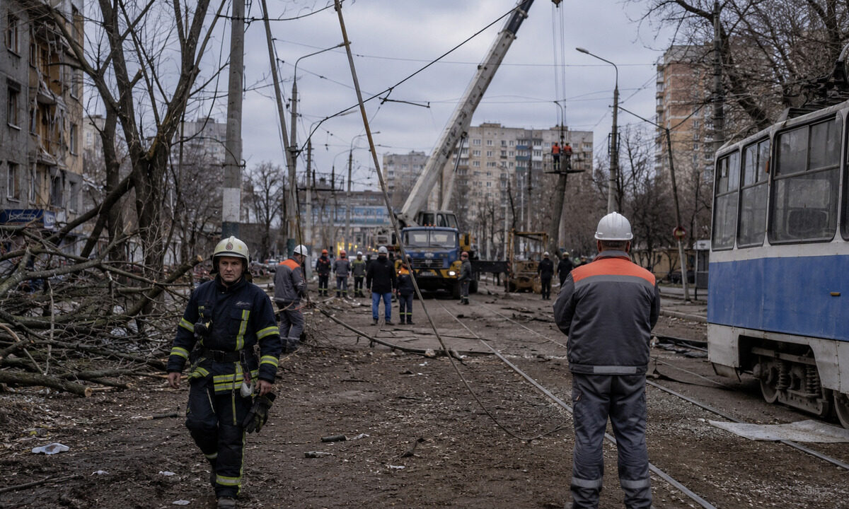 Naprawa uszkodzonej infrastruktury i zatrzymany tramwaj
