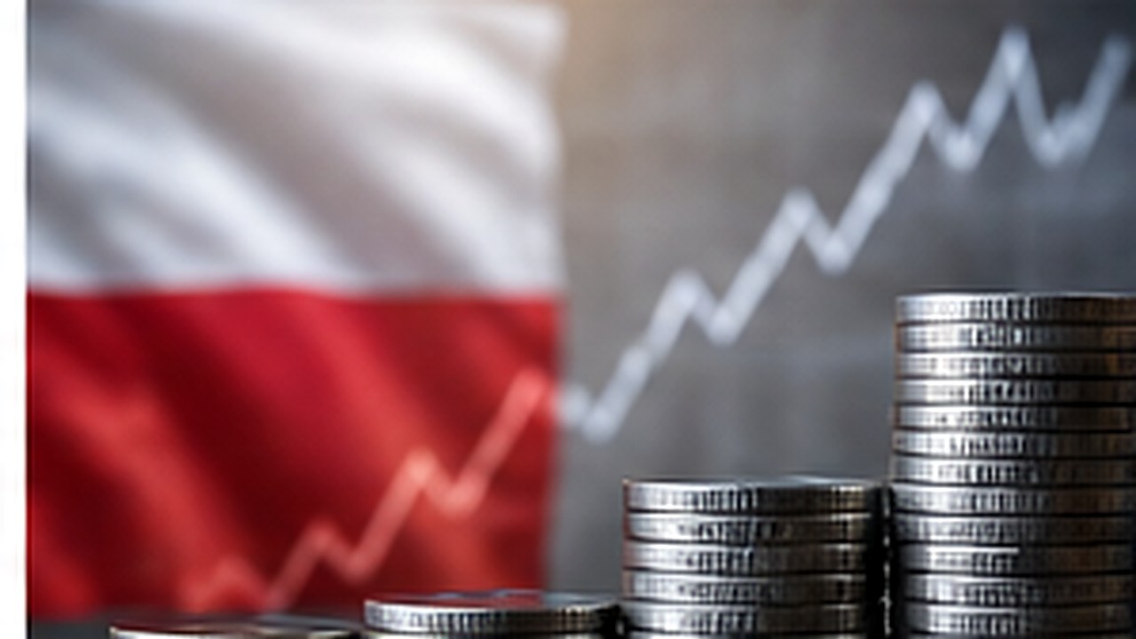 Polska gospodarka i symboliczne wykresy wzrostu