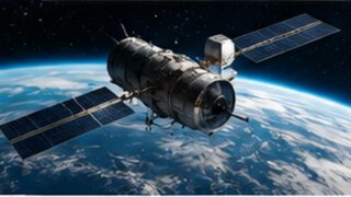 Satelita na orbicie nad Ziemią