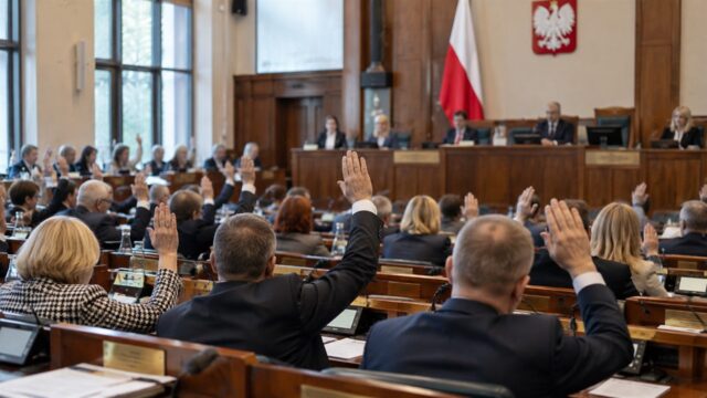Sala obrad przedstawicieli samorządów
