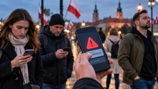 Mieszkańcy polskiego miasta reagują w różny sposób na ostrzeżenia na smartfonach